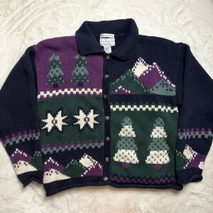 Christopher & Banks Vintage Hand Embroidered Festive Cardigan